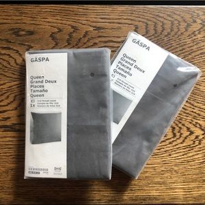 IKEA Gaspa Gray Pillowcases (Queen)